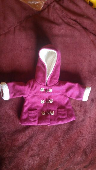 American Girl Bitty Baby Toggle Coat Berry Harvest Bear Bundle Up
