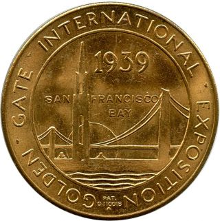 1939 Golden Gate International Expo San Francisco California Treasure Isle Token