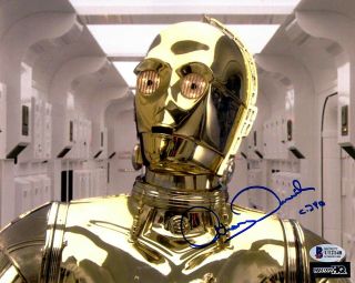 Anthony Daniels Signed Autograph Star Wars " C3 - P0 " 8x10 Photo Beckett Bas U12138