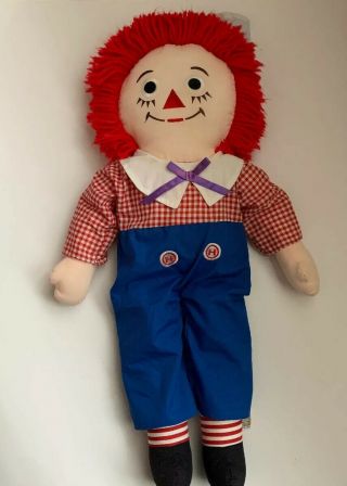 Vintage Applause Raggedy Andy Plush Doll 25” 1991 Boy Rag Doll