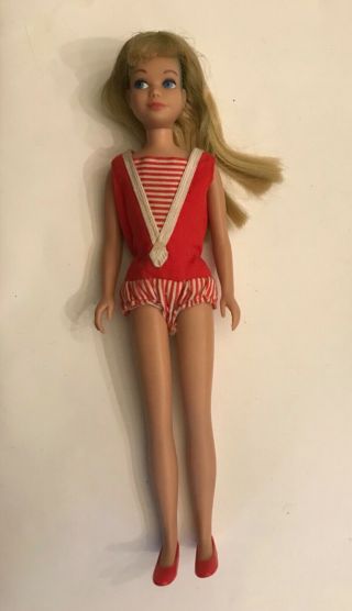 Vintage 1960’s Skipper Barbie Sister Blonde Hair Straight Leg Doll