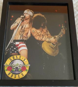 Axel Rose&slash Guns N Roses Hand Signed 8x10 Framed Picture With