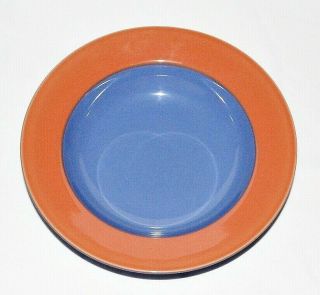 Lindt Stymeist Colorways Set Of 2 Rimmed Soup Bowls Orange & Blue & Teal & Blue