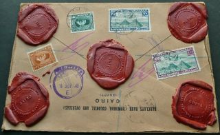 Egypt Sep 1938 Regist.  Airmail Cover From Cairo To London,  England - See