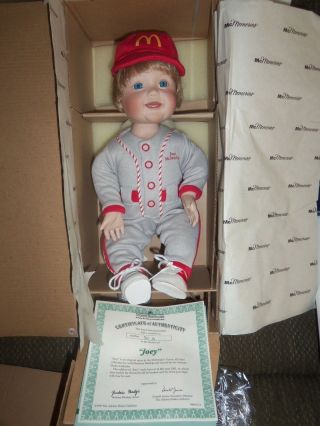 Ashton Drake Galleries " Joey " Mcdonalds Baseball All Star 12 Inch Porcelain Doll