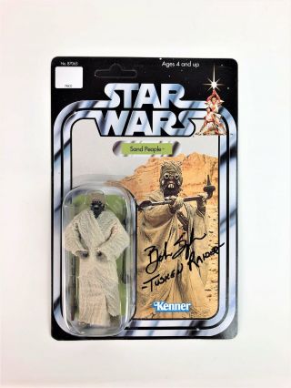 Bob Spiker Autograph Star Wars Kenner Figure Sand People Tusken Raider Signed Js
