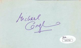 Michael Gough D 2011 Signed 3x5 Index Card Actor/batman Movies Jsa V45706