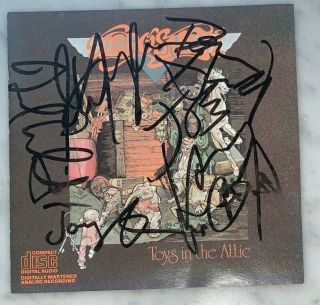 Aerosmith Band X5 Signed 1975 Toys In The Attic Cd Booklet Tyler Perry Whitford