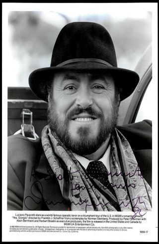 Luciano Pavarotti,  Opera Singer (deceased) Signed 8x10 Jsa P41776
