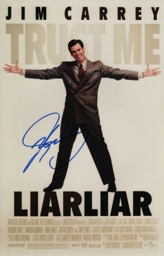 Jim Carrey Signed Liar Liar 11x17 Movie Poster