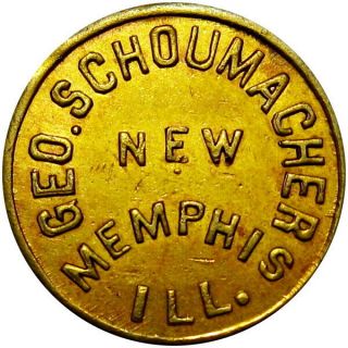 1914 Memphis Illinois Good For Token Geo Schoumacher Scarce Town