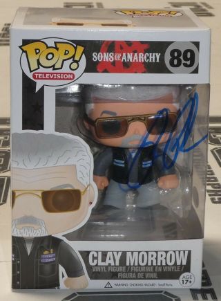 Ron Perlman Signed Sons Of Anarchy Funko Pop Action Figure Bas Clay Morrow