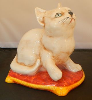 Cat - Collectible Cat Figurine - Italian Figurine - Italian Pottery Figurine