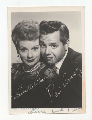 Lucille Ball & Desi Arnaz - " I Love Lucy " - 5x7 Photo Signed By Both