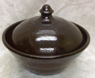 Ben Owen Master Potter,  Sanford,  N.  C.  Art Pottery,  Lidded Bowl