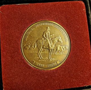 1889 - 1989 MONTANA Statehood Centennial Moose Token medal Brushed Bronze 2