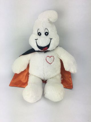Build A Bear Halloween White Boorific Ghost W/ Ghost Cape Stuffed Plush Spooky