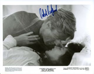 Robert Redford Signed Autograph Out Of Africa Signed In Blue Felt Pen W/