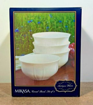 Mikasa Antique White Ultima,  Cereal Bowl Set (4) Hk400 - 421