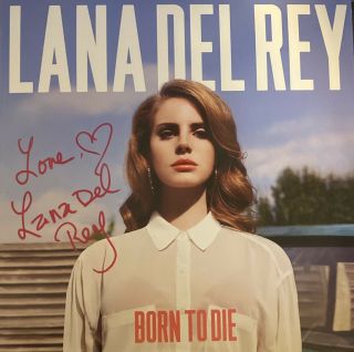 Lana Del Rey Signed Autographed In Red Paint Pen Lp Born To Die Sexy