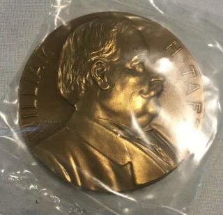U.  S.  Medal President William H.  Taft 3 " Bronze Box And Plastic