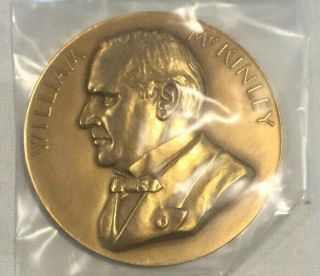 U.  S.  Medal President William Mckinley 3 " Bronze Box And Plastic