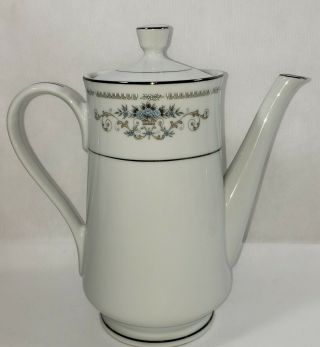 Vintage Wade Fine Porcelain China Coffee/Tea Pot Diane Pattern Made In Japan 2