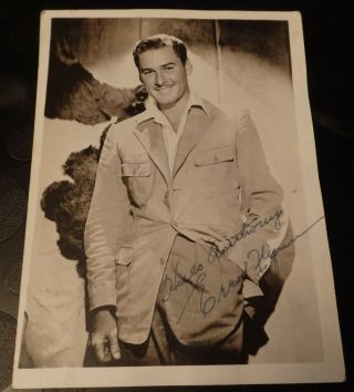 Errol Flynn Signed Photo: Gentleman Jim/the Sun Also Rises/let 