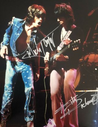 Mick Jagger Keith Richards Stones Hand Signed Autograph 8 X 10 Photo W/