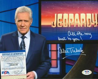 Alex Trebek Autographed Signed 8x10 Photo - Psa/dna - Jeopardy Tv Host