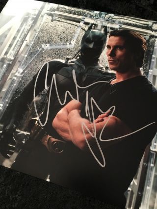 Christian Bale Signed Batman Authentic Autographed 11x14 Photo PSA DNA 3