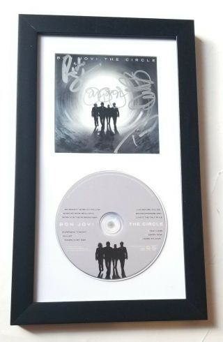 Jon Bon Jovi Real Hand Signed Framed The Circle Cd Display Autographed
