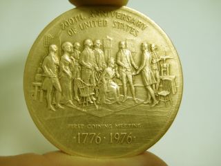 Us 200th Anniversary 1776 - 1976 Bi - Centennial Of Independence Brass Medal