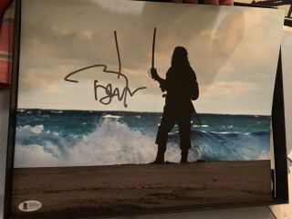 Johnny Depp Pirates Of The Caribbean Signed 11x14 Photo Beckett Certified Bas