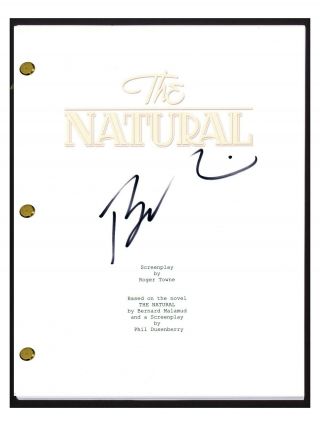 Barry Levinson Signed Autographed The Natural Movie Script Screenplay