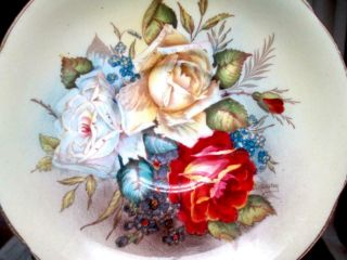 Vintage Aynsley Signed J.  A.  Bailey Saucer Only With Roses Design