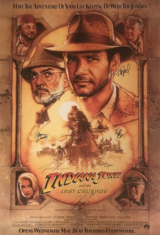 Signed Collectible Indiana Jones Movie Poster