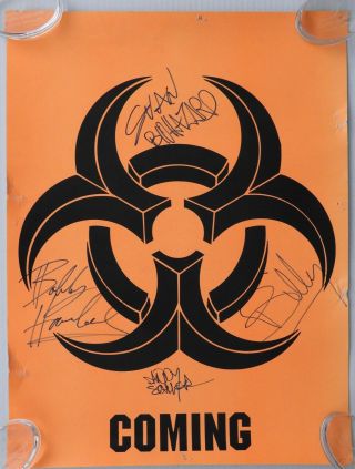 Biohazard Band Jsa Signed Autograph Promo Poster Fully Signed Bobby Hambel