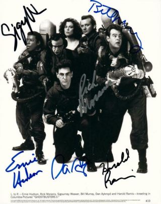 Ghostbusters Cast Murray Weaver Aykroyd,  3 Signed 8x10 Photo Autographed,