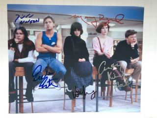 Breakfast Club Photo Cast Signed By All 5 Molly Ringwald Classic 80 