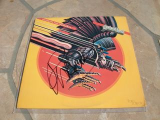 Judas Priest (rob Halford) Signed Screaming For Veneance Lp Album Jsa