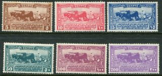 Egypt 1926 Agricultural Exhibition Sg 126 - 131 Hinged (cat.  £85) Minor Fault
