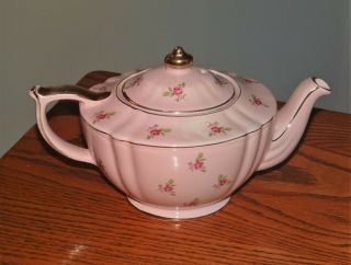 Sadler Tea Pot Pink With Ditsy Roses