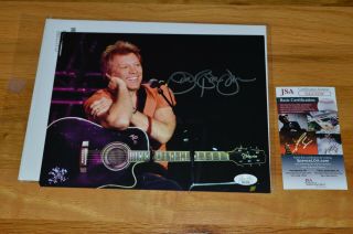 Jon Bon Jovi Color 8x10 Autographed Photo With James Spence Bon Jovi