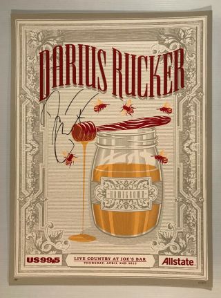 Darius Rucker Autographed Limited Edition Screen Printed Poster