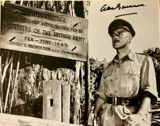 The Bridge On The River Kwai: Sir Alec Guinness Autographed 8x10 Movie Still.