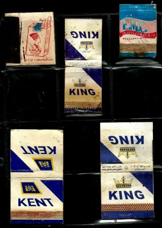 Egypt Collectables Lot 5 Advertising Match Books Lot 29 Cigarettes