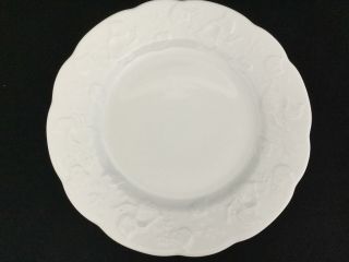 Set Of 6 Ivy Dansk Lierre Sauvage Lauvage Solid White 10 3/4 Dinner Plates