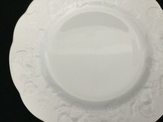 Set of 6 Ivy Dansk LIERRE SAUVAGE LAUVAGE Solid White 10 3/4 Dinner Plates 2