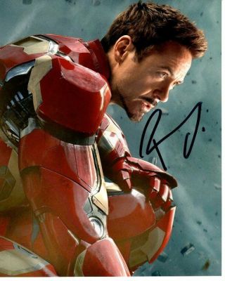 Robert Downey Jr Signed Autographed Captain America Civil War Iron War Photo